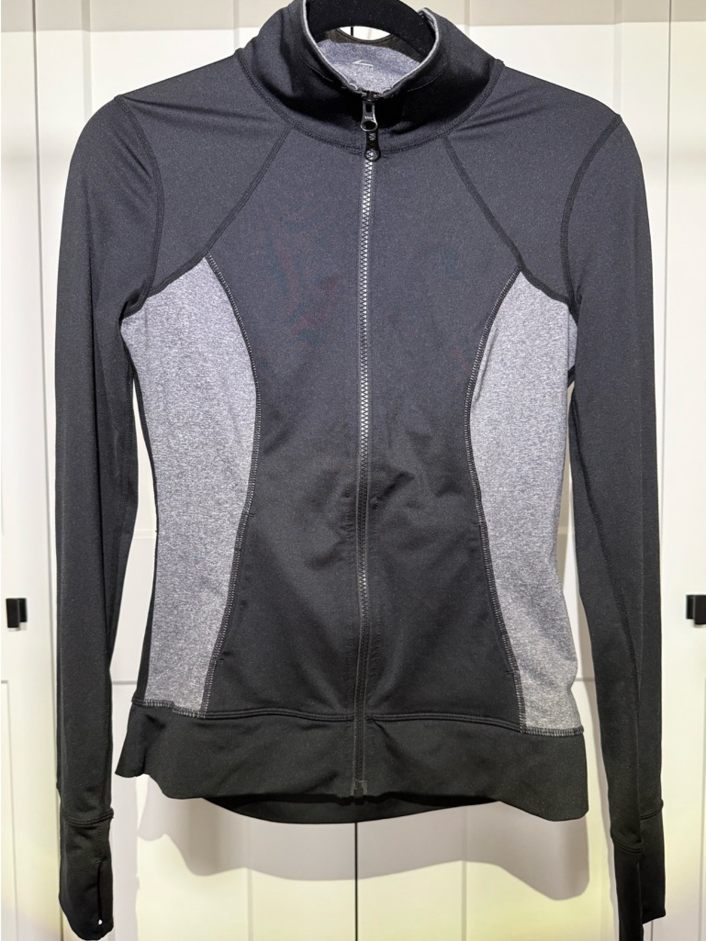 Zella Black Jacket with Gray Panels
